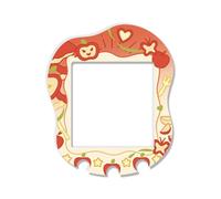 BUBBLELOGUS Autocollant holographique laser pour Tamagotchi Uni - Autocollant de plaque faciale à faire soi-même - Peau de protection scintillante pour animal virtuel - (pour uni-rouge pomme)