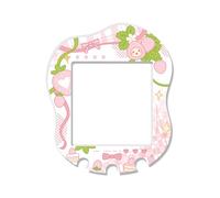 BUBBLELOGUS Autocollant holographique laser pour Tamagotchi Uni - Autocollant de plaque faciale à faire soi-même - Peau de protection scintillante pour animal virtuel - (pour uni-rose fraise)