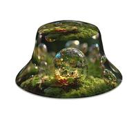 Bubbles in The Forest Chapeau bob réfléchissant - tendance, polyvalent, confortable, respirant, pour les activités de plein air, noir