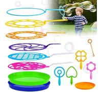 Bubbles Kids Lot de 14 grandes bulles de savon géantes pour enfants - Grandes bulles de savon - Jeux pour l'extérieur, cadeaux pour enfants, jouets d'intérieur et d'extérieur, jeux de jardin de