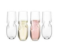 Bubbles Lot de 4 verres à champagne sans pied 236 ml