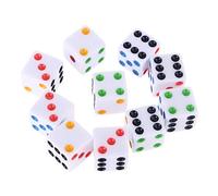 BUBEFSKD 10 Pièces/Ensemble D6 Six Faces Dés Carré Opaque 15mm Jeu De Rôle pour Pub Club Fête Jeu Plateau pour Rouler