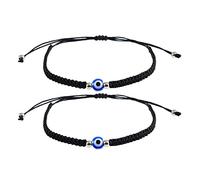 BUBEFSKD 2 Pièces/ensemble Chaîne Pour Mauvais Œil Bracelets Hommes Rouge Main Corde Fil Réglable Couple Bijoux Pré-fait À La Main Bracelets Hommes Chaîne