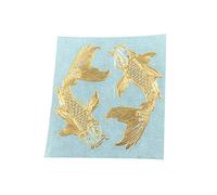 BUBEFSKD 2 pièces/paire de moules en résine époxy doré en forme de poisson à la carpe autocollant en métal remplissage de bijoux faits à la main pour téléphone pour boîtier Maki moule en résine époxy