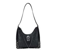 BUBEFSKD 2023 Crâne Carreaux Sacs Aisselles Grande Capacité Sac Mort Sac à Main Aisselle Polyvalent Vintage pour Filles Femmes à la Mode