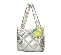 BUBEFSKD 2023 Nouveau sac à bandoulière sac à main sac matelassé essai d'éclaboussures, Argent (Silver)