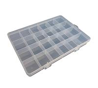 BUBEFSKD 24 grilles plastomères de rangement de perles pour boîte de rangement - Petit récipient d'art en perles - Organisateurs de voyage - Plastique de stockage pour femmes