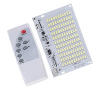 BUBEFSKD 3 panneaux d'éclairage LED solaires 25 W - 200 W, platine intégrée à haute luminosité et minuterie/photocellule/télécommande pour module d'éclairage solaire extérieur résistant aux