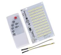 BUBEFSKD 3 panneaux d'éclairage LED solaires 25 W - 200 W, platine intégrée à haute luminosité et minuterie/photocellule/télécommande pour module d'éclairage solaire extérieur résistant aux