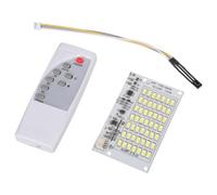 BUBEFSKD 3 panneaux d'éclairage LED solaires 25 W - 200 W, platine intégrée à haute luminosité et minuterie/photocellule/télécommande pour module d'éclairage solaire extérieur résistant aux