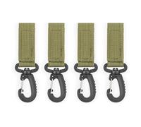 BUBEFSKD 4 Pièces Mousqueton Tactique Pince De Ceinture Boucles Sangle en Nylon Porte-clés pour La Randonnée Plein Air Clé Camping Réglable pour L Randonnée Plein Air