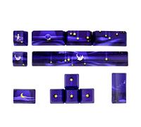 BUBEFSKD 5 pages de sublimation PBT claviers 12 pièces pour le clavier mécanique 6.25U Space ESC Entrez la personnalité de irectionnelle PBT Keycaps Profil cerise