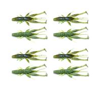 BUBEFSKD 8 Pièces Leurres De Pêche en Plastique Souple Appâts Artificiels Flottants Leurre D'écrevisse Crevette pour L'extérieur Appâts Crevettes Faciles À Utiliser