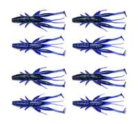 BUBEFSKD 8 Pièces Leurres De Pêche en Plastique Souple Appâts Artificiels Flottants Leurre D'écrevisse Crevette pour L'extérieur Appâts Crevettes Faciles À Utiliser