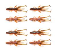 BUBEFSKD 8 Pièces Leurres De Pêche en Plastique Souple Appâts Artificiels Flottants Leurre D'écrevisse Crevette pour L'extérieur Appâts Crevettes Faciles À Utiliser