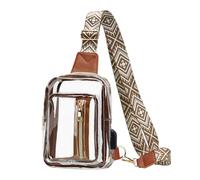 BUBEFSKD À Bandoulière Transparent Pour Événements De Stade Grands Sacs Avec Sangle Réglable Pour Concerts Et Festivals De Poitrine Résistant L'eau