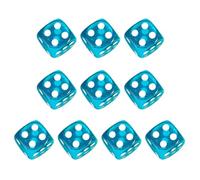 BUBEFSKD Acrylique 16 mm ZiNS Mettez des dés colorés à six côtés avec des points pour jouer à des jeux carrés, pour enfants pour les cours de mathématiques, jouets éducatifs, enseignement des