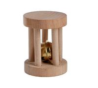 BUBEFSKD Activité De Rouleau Cloche en Bois Drôle pour Jouet Animal Compagnie Meulage des Dents Mâcher Accessoires Divertissement pour Oiseau B T