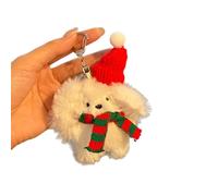 BUBEFSKD Animal Dolls Sac Pendentif Porte-clés Chaîne de clé de lapin à poils longs pour filles Sacs à dos Charme Cadeau d'anniversaire Porte-clé Sac à dos Porte-clés Animaux Poupées, vert, taille
