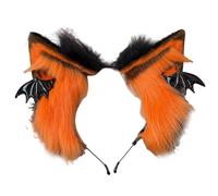 BUBEFSKD Anime Thèmes Réunions Oreille de Chat Bandeau avec Ailes de Chauve-souris Film Amateurs Peluche Chat Bandeau pour Adolescents Adultes Halloween Bandeaux Femmes Adultes Anime