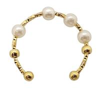 BUBEFSKD Anti-anxiété Perles Spinner Soulagement du stress Bijou fantaisie Excellent cadeau pour femmes hommes filles or argent perles réglable caractère irrégulier, comme décrit