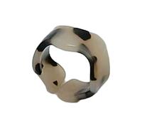 BUBEFSKD Bagues à la mode en acrylique pour femme Motif léopard Bijoux Cadeau pour femmes filles enfants Ouvrir, comme décrit