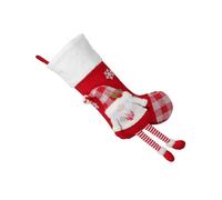 BUBEFSKD Bas de festival brodés Pendentif Chaussette de Noël brodée avec touche personnalisée Grands décors pour amis Chaussette de Noël Friandise