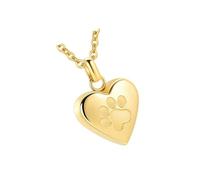 BUBEFSKD Bijou funéraire pour animaux de compagnie Collier mémorial en acier avec récipient à cendres scellé et urnes souvenir en forme de cœur Collier urne personnalisable pour animaux de compagnie