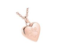 BUBEFSKD Bijou funéraire pour animaux de compagnie Collier mémorial en acier avec récipient à cendres scellé et urnes souvenir en forme de cœur Collier urne personnalisable pour animaux de compagnie