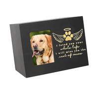 BUBEFSKD Boîte à cendres en résine pour animaux de compagnie, chats, photo, personnalisez les cendres, souvenir, boîte funéraire pour les propriétaires en deuil Souvenirs de propriétaires d'animaux