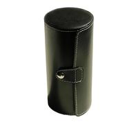 BUBEFSKD Boîte de rangement élégante pour montres de voyage en cuir Design protecteur compact Structure en cuir pour bijoux et petits accessoires Boîte à montres cylindrique