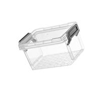 BUBEFSKD Boîte de rangement transparente Poubelle empilable avec couvercle Fournitures de bureau pour organiser des articles Transparent Kins Office School Supplies Poubelle empilable avec couvercle