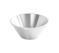BUBEFSKD Bol mélangeur de salade de cuisine double couche en acier inoxydable pour cuisiner et servir des salades mixtes en forme de V