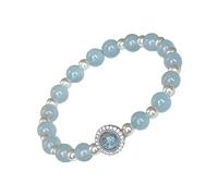 BUBEFSKD Bracelet en pierre précieuse aigue-marine pratique idéal pour les femmes à la mode à la recherche d'un look unique et raffiné Bijoux en pierres précieuses naturelles, taille unique, comme