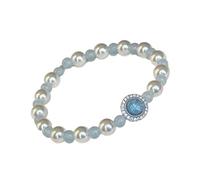 BUBEFSKD Bracelet en pierre précieuse aigue-marine pratique idéal pour les femmes à la mode à la recherche d'un look unique et raffiné Bijoux en pierres précieuses naturelles, taille unique, comme