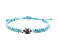 BUBEFSKD Bracelet unique en pierre mate avec 100 langues « Je t'aime » Modèles de projection pour les célébrations romantiques Bracelet d'amour multilingue, taille unique, comme décrit