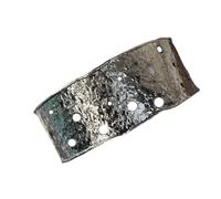 BUBEFSKD Bracelets de manchette élégants en argent avec une texture de marteau unique et un ajustement réglable pour les attaquants de mode Bracelet enroulé, taille unique, comme décrit