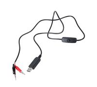 BUBEFSKD Câble D'adaptateur d'alimentation À Clip USB 5V À 1.5V Fil avec Bouton De Commutation pour Les Tests Électriques Alimentation par Pince De Lumière LED