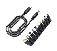 BUBEFSKD Câble d'alimentation TypeC À DC5.5x2.1mm pour Moniteurs LCD Diffusion Cinéma Radio Ordinateur Portable Alimentation pour Ordinateur Portable avec 10 Adaptateurs Jeu 'Embouts 'Adaptateur