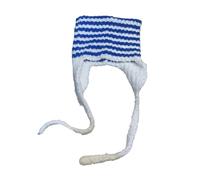 BUBEFSKD Cache-oreilles péruvien d'hiver pour femme - Sherpas - Chapeau de neige tricoté, bleu, taille unique