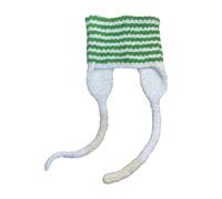 BUBEFSKD Cache-oreilles péruvien d'hiver pour femme - Sherpas - Chapeau de neige tricoté, vert, taille unique