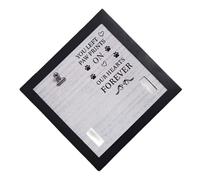 BUBEFSKD Cadre photo pour perdre un animal de compagnie 22 9 x 22 9 cm Plaque commémorative en bois avec support de collier et plaque de message d'amour pour les amoureux des chiens Cadre pour les