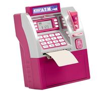 BUBEFSKD CASHPOINT Réserves Participatives Jouet d'institution avec écran LED pour enfants Jeu de rôle et apprentissage de l'argent Jeu de rôle Cashpoint Distributeur automatique de billets