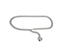 BUBEFSKD Chaîne de ceinture en alliage de taille Décoration de chaîne de mode Style punk avec pendentif en forme de cœur pour les amateurs de mode Argent Ceinture de collier polyvalente