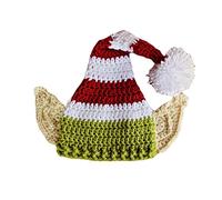 BUBEFSKD Chapeau de protection contre le vent tricoté de Noël pour enfant en bas âge Cosplay pour Noël Vacances Carnaval Fête Chapeaux d'hiver Enfants Cosplay Père Noël Chapeaux coupe-vent Filles