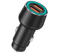 BUBEFSKD Chargeur de voiture 100 W - Double port USB - Adaptateur plus léger pour téléphone portable, navigation, cigarette - Adaptateur plus léger