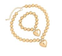 BUBEFSKD Collier Élégant Avec Pendentif En Forme De Cœur Et Chaîne À Main Ensemble D'accessoires De Bijoux Faits La Main Bijoux La Mode Pour Femmes Filles Collier Formel Décontracté