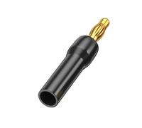 BUBEFSKD Connecteurs De Fiches Bananes en Forme L Plaqués Or 4 Mm Type Vis À Angle Droit 90 Degrés pour Haut-parleurs 20AWG 8AWG Fiches Bananes Plaquées Or pour Cinéma Maison