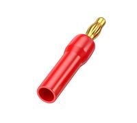BUBEFSKD Connecteurs De Fiches Bananes en Forme L Plaqués Or 4 Mm Type Vis À Angle Droit 90 Degrés pour Haut-parleurs 20AWG 8AWG Fiches Bananes Plaquées Or pour Cinéma Maison