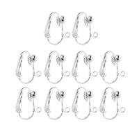 BUBEFSKD Convertisseurs De Clips d'oreille 10 Pièces Crochet D'aiguille Conversion pour Changer Clip Accessoires Bijoux pour Oreilles Non Percées Fournitures Fabrication Bijoux Liquidation